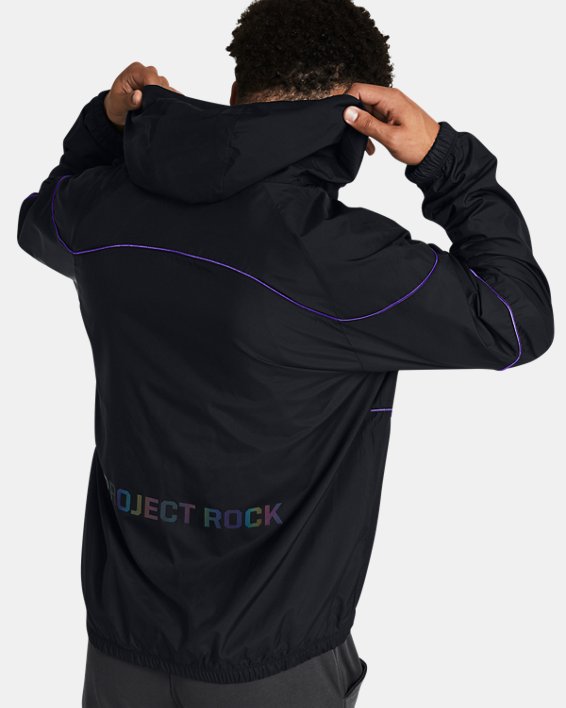 Men's Project Rock Anorak Jacket, Black, pdpMainDesktop image number 1